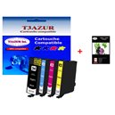 4 cartouches d'encre compatibles 34XL pour Epson WorkForce Pro  WF-3725DWF+10f PPA6