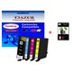 4 cartouches d'encre compatibles 34XL pour Epson WorkForce Pro  WF-3725DWF+10f PPA6