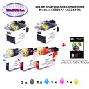 5 cartouches compatibles LC3219XLBkCMY pour Brother MFC-J6930DW -10f A6 brillantes -T3AZUR