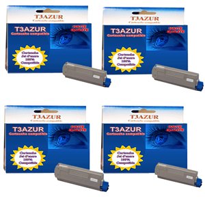 Lot de 4 Toners compatibles OKI Executive ES5460/ ES2232/ ES2632