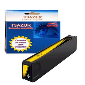 T3AZUR -Cartouche compatible HP 991X/991A (M0J98AE/M0J82AE) - Jaune