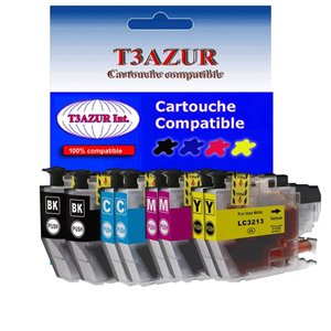 T3azur 8 Cartouches d'encre compatibles pour Brother DCP-J572DW