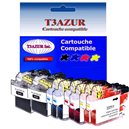 T3AZUR 8 cartouches d'encre compatibles pour Brother MFC-J5335DW  MFC-J5335DWF
