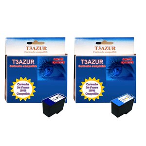 Cartouche compatible Lexmark N°14 + n°15  - Noir+ Couleur - T3AZUR