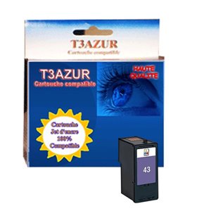 Cartouche compatible Lexmark 44 XL pour Lexmark X7550, X7675, X9350, X9570, X9575, Z1520 - Noir - T3AZUR