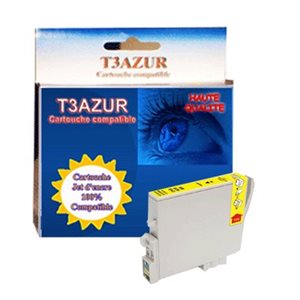 T3AZUR - Cartouche compatible pour Epson C13T055440 / T0554 Jaune 