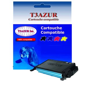 T3AZUR - Toner générique Samsung CLP-610, 660, CLP-C660B Cyan (Haute capacité)