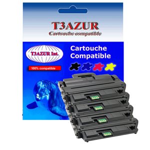T3AZUR - Lot de 4 Toners génériques Samsung ML-2850 , ML-D2850B
