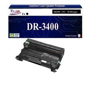 Kit Tambour compatible pour Brother DCP-L5500DN, DCP-L6600DW, DR3400 - 30 000 pages - T3AZUR 