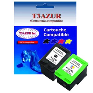 Pack 2 cartouches d'encre N° 337 XL Noir et N° 343 XL 