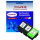 Lot de 3 Cartouches compatibles pour imprimante HP DeskJet 6940, 6943, 6980, 6983 (2x337+343) 18ml - T3AZUR
