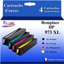Lot de 4 Cartouches compatibles pour imprimante HP DeskJet 3070A - T3AZUR