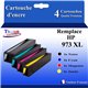 Lot de 4 Cartouches compatibles pour imprimante HP DeskJet 3070A - T3AZUR