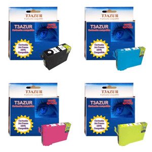 Lot de 4 cartouches compatibles Epson WF3520DW / WF-3520DW / WF3540DTWF / WF-3540DTWF