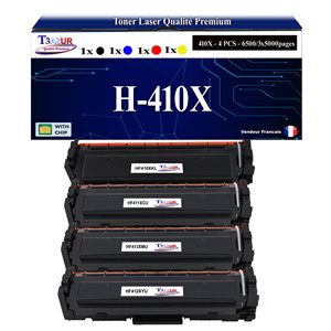 Lot de 4 Toners Lasers compatibles pour imprimante HP Color LaserJet Pro MFP M477fnw - T3AZUR