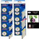 Lot de 10 cartouches compatibles Epson  T0441 / T0442 / T0443 / T0444 + Pack de 20 papiers photos A6 Brillant 230gr