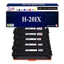 Lot de 5 Toners Lasers compatibles pour imprimante HP Color LaserJet Pro M252dw - T3AZUR