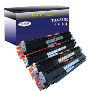 Lot de 4 Toners Lasers compatibles type T3AZUR pour HP CF350A CF351A CF352A CF353A 130A - T3AZUR