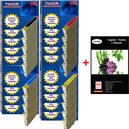  Lot de 20 Cartouches compatibles Epson T0611 / T0612 / T0613 / T0614 + Pack de 20 papiers photos A6 Brillant 230gr