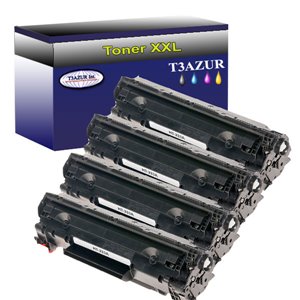 Lot de 4 Toners compatibles type T3AZUR pour HP CF283A (83A)  - 1 500p - T3AZUR