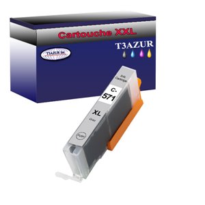 Cartouche Compatible pour Canon CLI571 XL Gris- T3AZUR