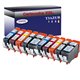 Lot de 10 Cartouches Compatibles pour Canon Pixma iP3600, iP4600, iP4700 (2Bk/2PBk/2C/2M/2Y) - T3AZUR