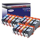 Lot de 15 Cartouches Compatibles pour Canon Pixma iP3600, iP4600, iP4700 (3Bk/3PBk/3C/3M/3Y) - T3AZUR