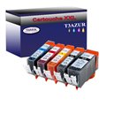 Lot de 5 Cartouches Compatibles pour Canon Pixma iP3600, iP4600, iP4700 (1Bk/1PBk/1C/1M/1Y) - T3AZUR