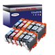 Lot de 12 Cartouches Compatibles pour Canon Pixma MP980, MP990 (2Bk/2PBk/2C/2M/2Y/2GY) - T3AZUR