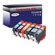 Lot de 6 Cartouches Compatibles pour Canon Pixma MP980, MP990 (1Bk/1PBk/1C/1M/1Y/1GY) - T3AZUR