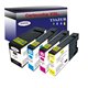 Lot de 4 Cartouches compatibles pour Canon PGI1500XL (9195B001) (1Bk/1C/1M/1Y) - T3AZUR