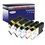 Lot de 5 cartouches compatibles pour Canon PGI2500XL (9266B001)  (2Bk/1C/1M/1Y) - T3AZUR