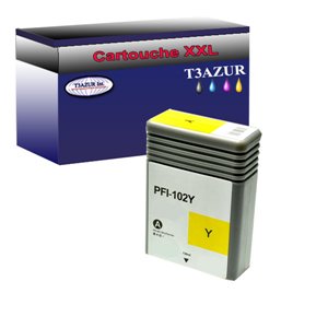 Cartouche compatible pour Canon PFI102 (0898B001) Jaune  - T3AZUR