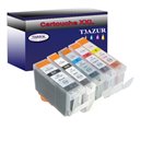 Lot de 5 Cartouches compatibles pour Canon PGI-5 , CLI-8 - T3AZUR