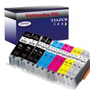 Lot de 12 Cartouches Compatibles pour Canon Pixma MG5751, MG5752, MG5753, MG6850 (2Bk/2PBk/2C/2M/1Y/2GY) - T3AZUR