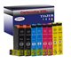 Lot de 8 Cartouches Compatibles pour  Epson T2711 / T2712 / T2713 / T2714 (27XL) - T3AZUR