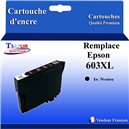Cartouche Compatible pour Epson 603XL (C13T03A14010/ C13T03U14010) Noire - T3AZUR