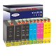 Lot de 10 Cartouches Compatibles pour Epson T3351 / T3361 / T3362 / T3363 / T3364 (33XL)- T3AZUR