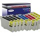 Lot de 10 Cartouches Compatibles pour Epson T0711 / T0712 / T0712 / T0714  - T3AZUR