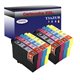 Lot de 8 Cartouches Compatibles pour Epson T1281 /  T1282 /  T1283 /  T1284  - T3AZUR