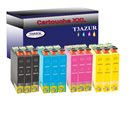 Lot de 12 Cartouches Compatibles pour Epson T1631 / T1632 /  T1633 /  T1634  (16XL) - T3AZUR