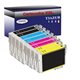 Lot de 8 Cartouches Compatibles pour Epson T1814 / T1804 (18XL) Jaune  - T3AZUR