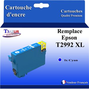Cartouche Compatible pour Epson T2992 / T2982 (29XL) Cyan - T3AZUR Cartouche Compatible pour Epson T2992 / T2982 (29XL) Cyan - T3AZUR