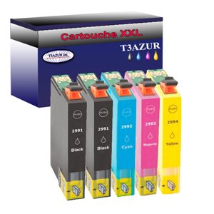 5 cartouches d'encre compatibles pour Epson XP-452, XP-455 remplace Epson T29XL (29XL) - T3AZUR