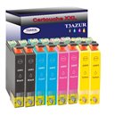 Lot de 8 Cartouches Compatibles pour Epson T2991 / T2992 / T2993 / T2994  (29XL) - T3AZUR