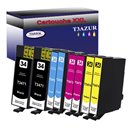 Lot de 8 Cartouches Compatibles pour Epson T3474 / T3464 (34XL) Jaune - T3AZUR