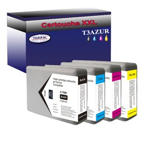 Lot de 4 Cartouches Compatibles pour Epson T7901 / T7902 / T7903 / T7904  - T3AZUR