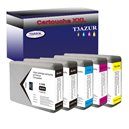 Lot de 5 Cartouches Compatibles pour Epson T7911 / T7912 / T7913 / T7914  - T3AZUR