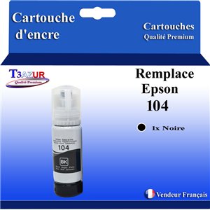 Cartouche Compatible pour Epson 104 (C13T00P140) Noire - T3AZUR