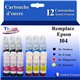 Lot de 12 Cartouches Compatibles pour Epson 104- T3AZUR
